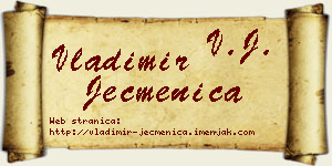 Vladimir Ječmenica vizit kartica